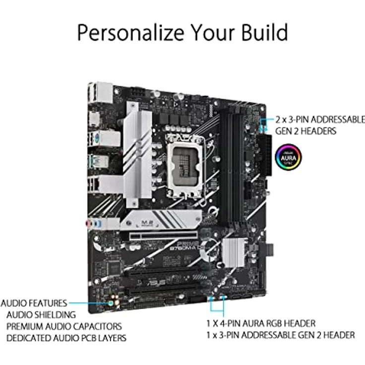 ASUS PRIME B760M-A D4 Gaming Mainboard Sockel Intel LGA 1700 – Bild 4