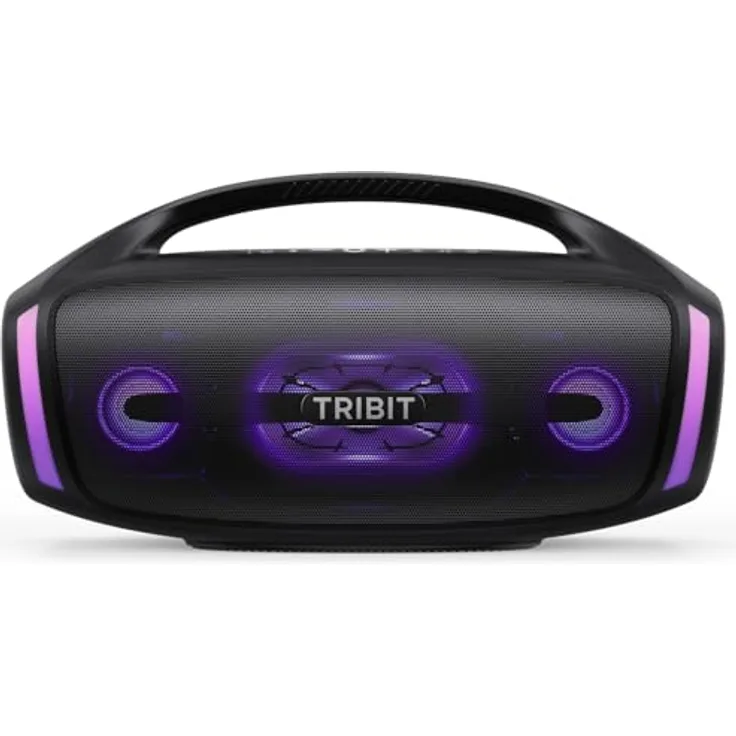 Tribit StormBox Blast 2 Bluetooth Lautsprecher, 200W mit Subwoofer, XBass, LED-Leuchten, IP67, Karaoke Funktion - Perfekt für Outdoor Party/Strand