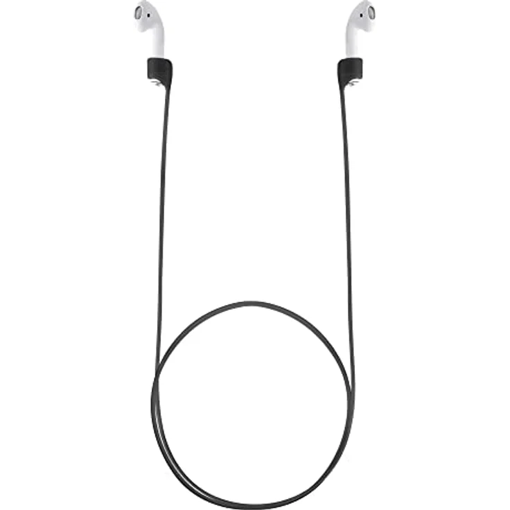 kwmobile Halteband magnetisch kompatibel mit Apple Airpods 1/2 / 3 / Pro 1 / Pro 2 - 80 cm Kopfhörer Halter Band Strap in Schwarz – Bild 5