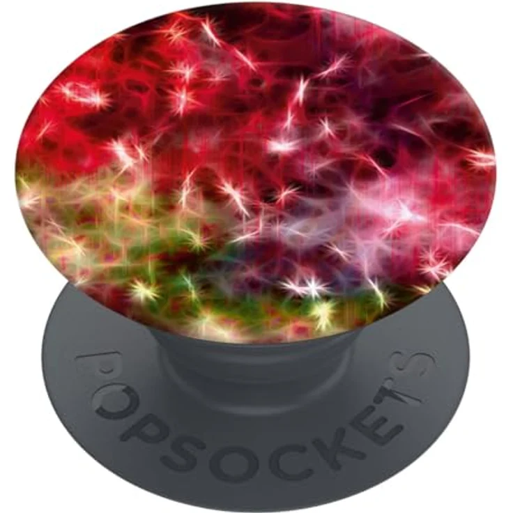 PopSockets PopGrip Fingerhalter Basic Lightshow, Ausziehbare Halterung für Smartphones und Tablets, Kompatibel mit kabelloser Aufladung, Stabilisator und Stativfunktion – Bild 1