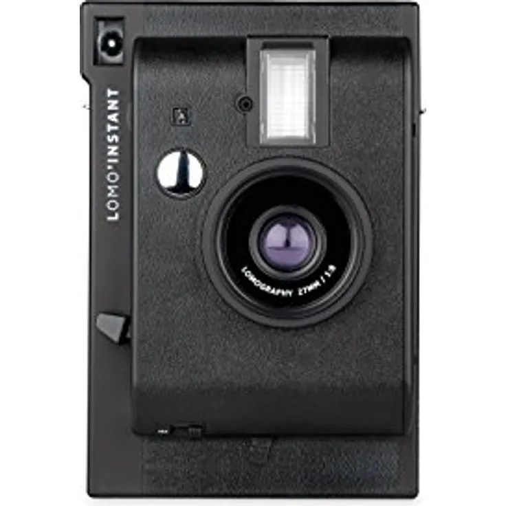 Lomo Lomo'Instant Black Edition, Sofortbildkamera mit integriertem Blitz, kreativen Farbgelfiltern und variablen Verschlusszeiten, Schwarz