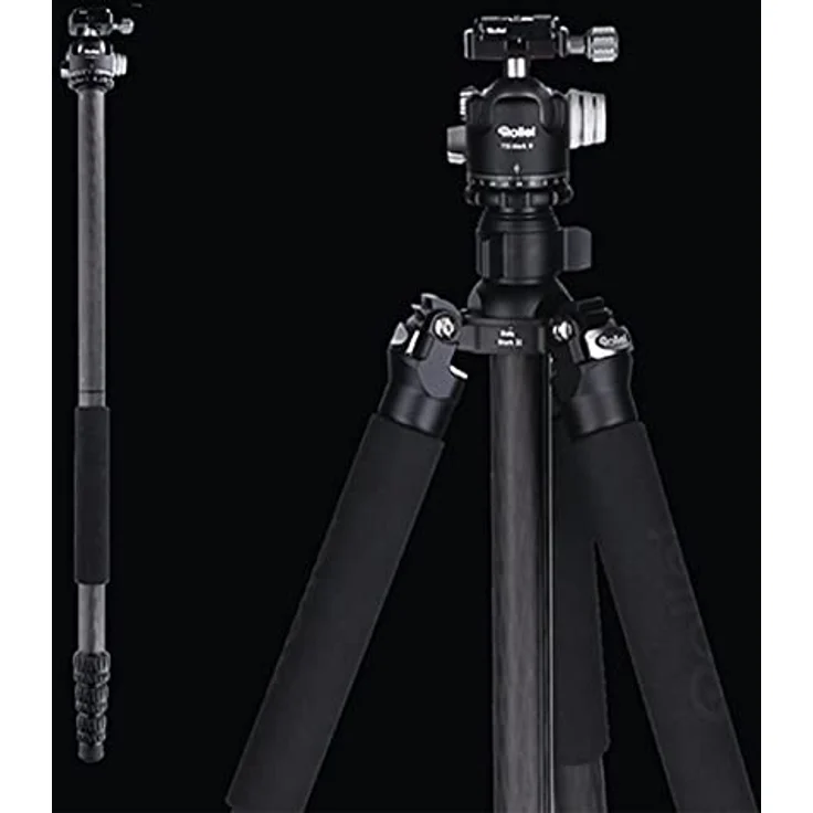 Rollei Rock Solid Beta Mark III inkl. Rollei Stativkopf T5S MK III, sehr Robustes, professionelles Dreibeinstativ mit 360° Kugelkopf und 22KG Traglast., schwarz – Bild 4
