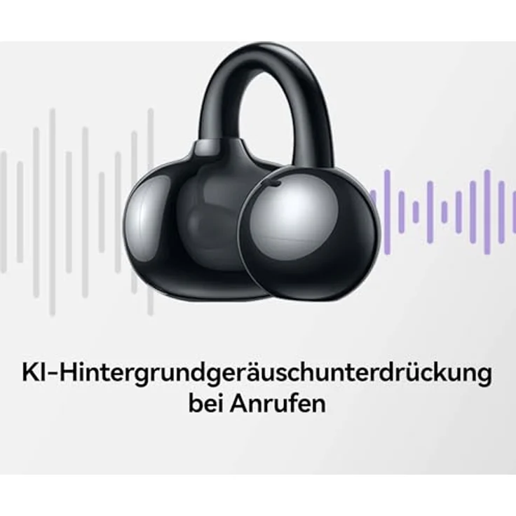 HUAWEI FreeClip,Innovatives Clip-Design,Intensives Open-Ear-Hörerlebnis,KI-Hintergrundgeräuschunterdrückung bei Anrufen,Superlange Akkulaufzeit, Kompatibel mit Android&iOS, Deutsche Version,Schwarz – Bild 5