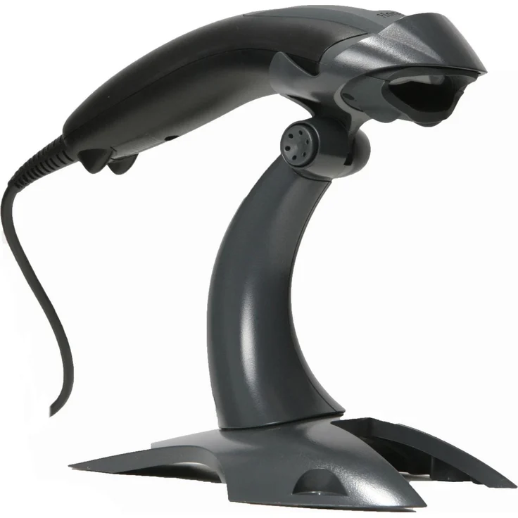 Honeywell Voyager 1200g, Barcode-Scanner für 1D-Barcodes mit schneller Scangeschwindigkeit, robustem Design und automatischer Standfusserkennung, Schwarz