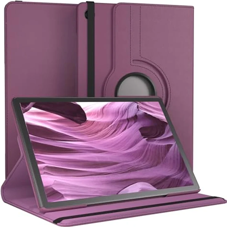 EAZY CASE Tablet Hülle für Samsung Galaxy Tab A11 Plus, 11 Zoll Rotationcase mit 360° drehbarer Standfunktion, Kunstleder, Lila – Bild 1