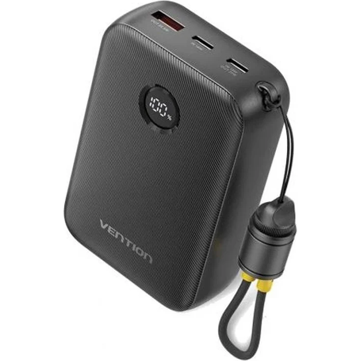 Vention POWER BANK USB 20000mAh 22.5W, tragbare Powerbank mit schneller Ladegeschwindigkeit, Schwarz