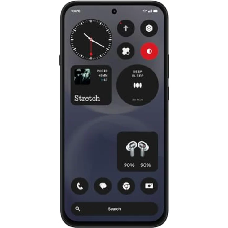 Nothing Phone (4b), SIM-freies Android 16 Smartphone, 50 MP OIS Kamera, 6,67" 120 Hz AMOLED Display, 5200 mAh Akku, 8 GB RAM + 128 GB Speicher, Schwarz – Bild 4