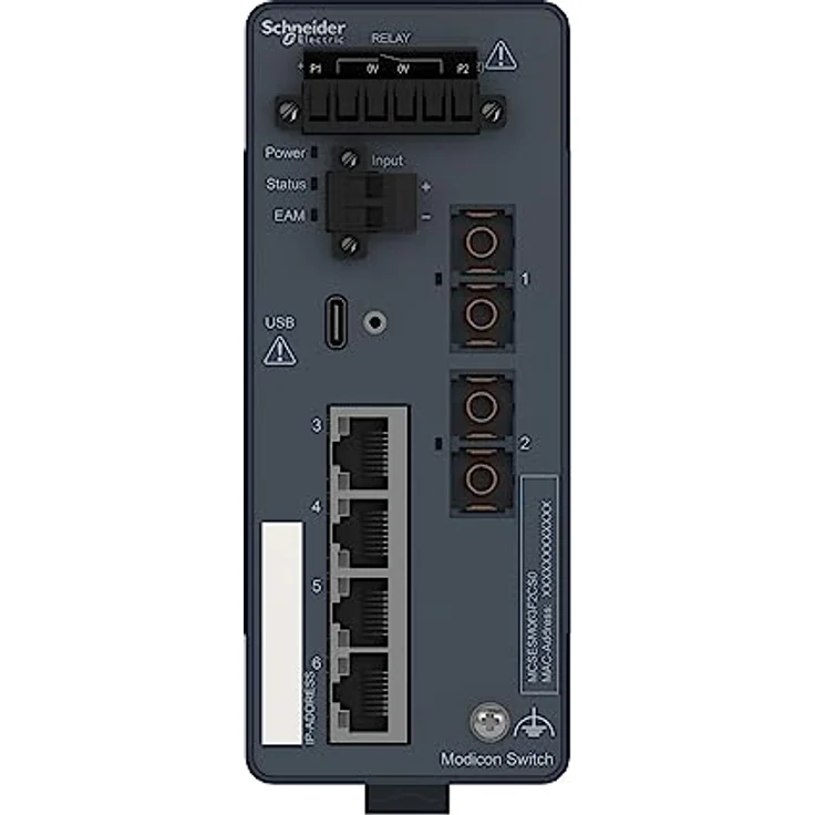 Schneider Electric MCSESM063F2CS0, Managed Netzwerk Switch mit 4 Ports, Ethernet TCP/IP, 7 W Leistung, DIN-Schienenmontage – Bild 7