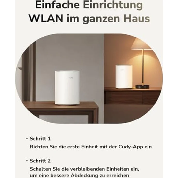 Cudy M3600 WiFi 7 Mesh System, Dual Band, 3,6 Gbit/s, Abdeckung bis zu 7000 m², 3 Gigabit-Ports, Multi-VPN-kompatibel, Cudy APP-Steuerung, 3er-Pack – Bild 5