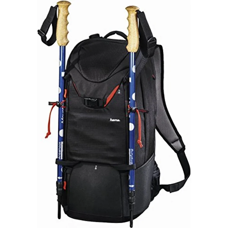 Hama Kamerarucksack für 2 DSLR Kameras und Ausrüstung (Fotorucksack, 21 L, Schnellzugriff, Tabletfach, Regenschutz, Stativhalterung, handgepäcktauglich) Kameratasche schwarz – Bild 6