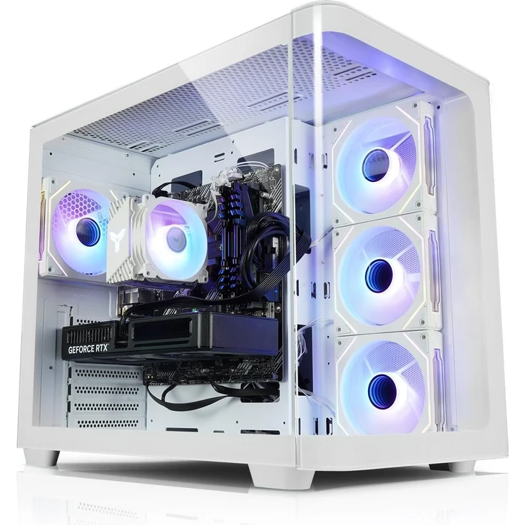 Kiebel Curve V, Gaming-PC mit AMD Ryzen 9 5900X, 64 GB RAM, GeForce RTX 5060, Weiss