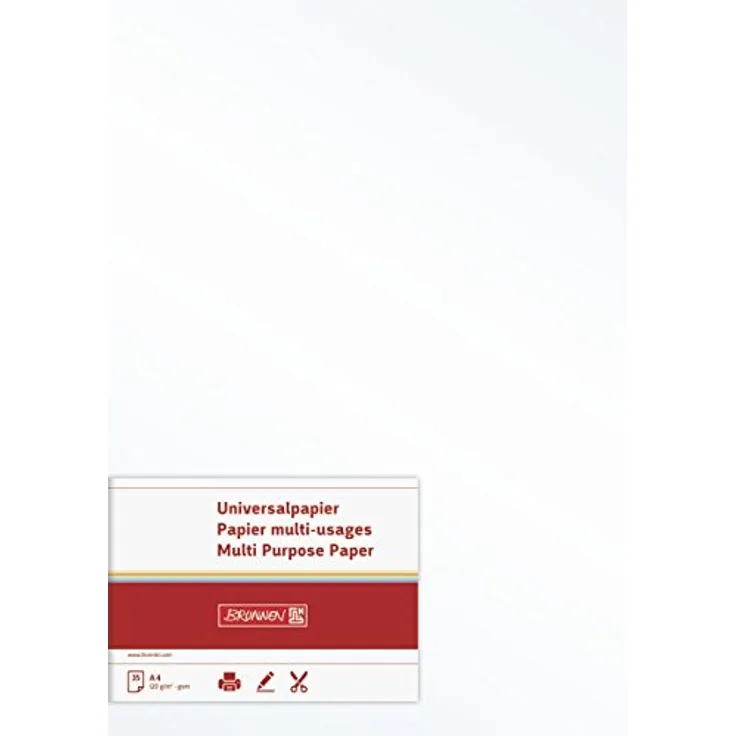 Brunnen 105123507 Multifunktionspapier Universalpapier, matt, A4, 120 g/qm, 35 Blatt, perlweiß