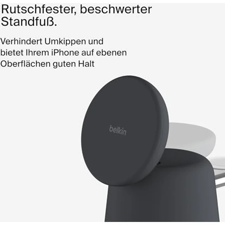 Belkin Boost Charge Pro 2-in-1 MagSafe Ladestation (15 W), Wireless Charger, Grau – Bild 5