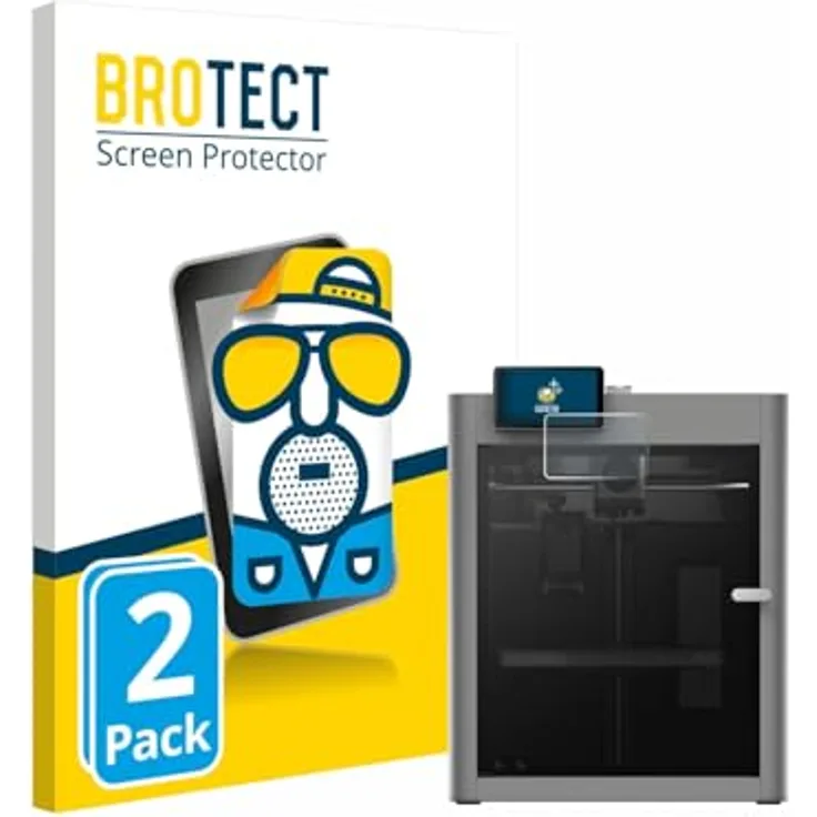 BROTECT Entspiegelungs-Schutzfolie für Bambu Lab P2S 3D Printer, 2 Stück Matte Displayschutz-Folie, Anti-Reflex, Anti-Fingerprint, Anti-Kratzer