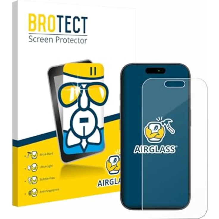 BROTECT Schutzglas für Apple iPhone 17 Pro, 9H Kratzfestigkeit, Anti-Fingerprint, Transparent, Made in Germany – Bild 1