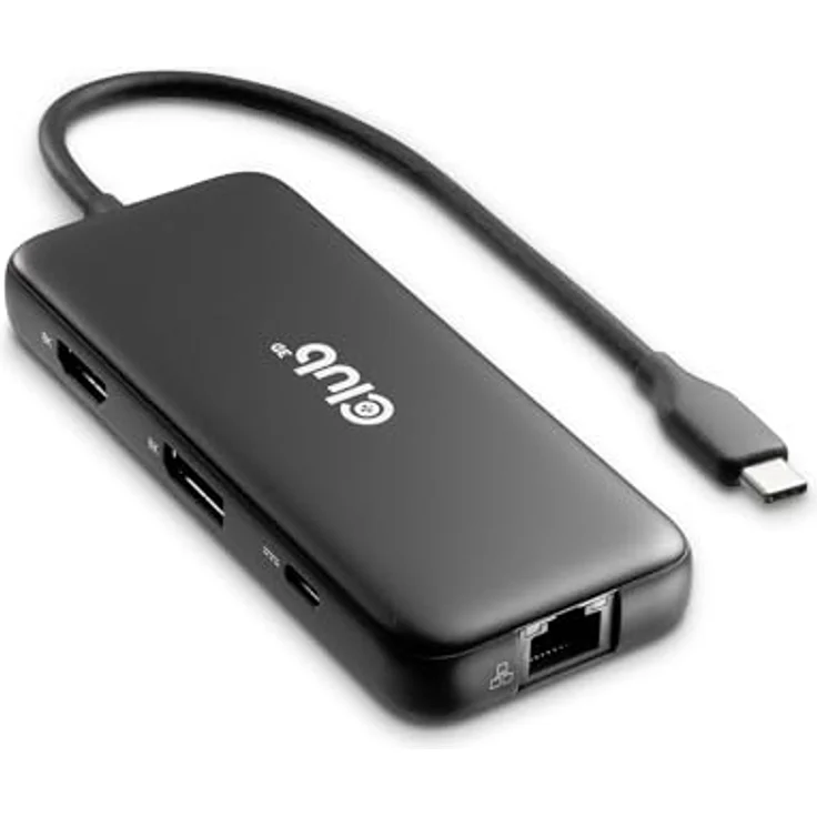 Club 3D 8-1 Portable Dock USB Type-C, 10 Gbps, HDMI und DisplayPort, 8K 30Hz, PD 100W, kompatibel mit Windows und MacOS – Bild 1