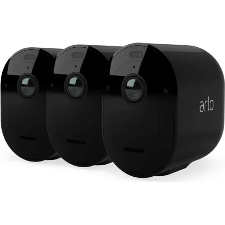 Arlo Pro 5 WLAN Überwachungskamera aussen, 2K UHD, 3er Set Schwarz, Verbesserte Farbnachtsicht, 160° Blickwinkel, 2-Wege Audio, mit 30-tägigem Secure Plan Testzeitraum – Bild 1