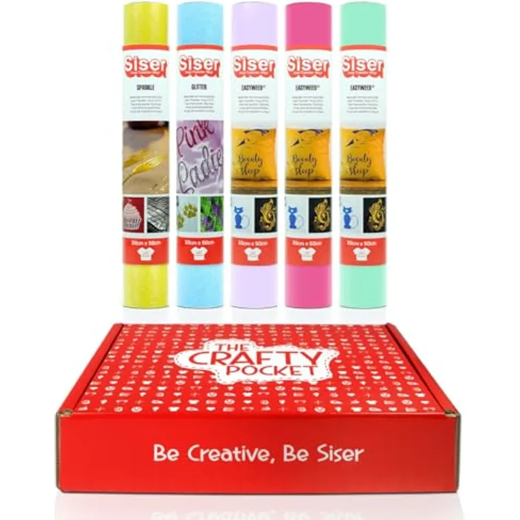 Siser Crafty Pocket Pastel, kreatives Starter-Set für Textildesign mit hochwertigen Materialien und Werkzeugen