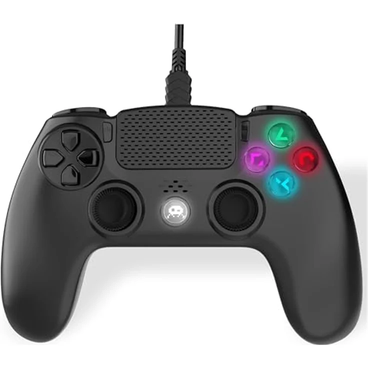 Freaks and Geeks 140061n, Gaming Controller für PC, PS4 und PS3, kabellos mit rutschfester Oberfläche, Schwarz – Bild 2