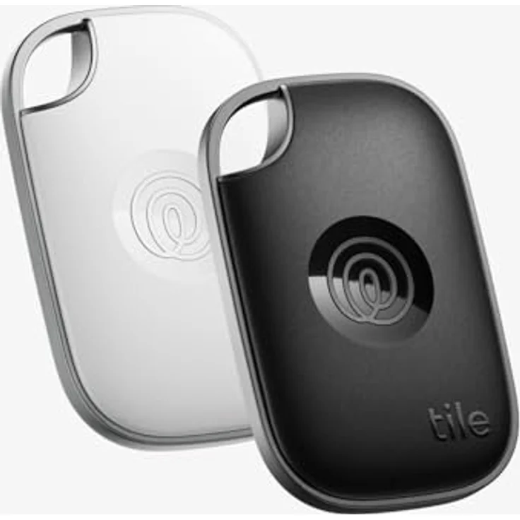 Tile by Life360 Pro (2024) Bluetooth-Tracker, Schlüssel- und Gegenstandsfinder, iOS & Android kompatibel, 2er-Pack (Schwarz/Weiß) – Bild 1