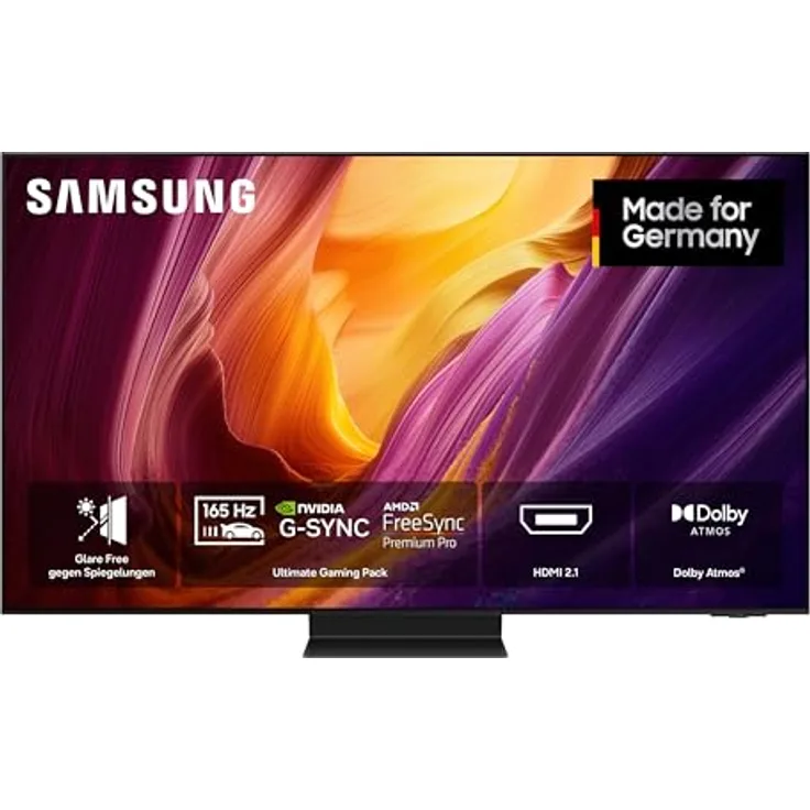 Samsung OLED S95H 4K 65 Zoll (163 cm) UHD Fernseher mit Antireflexion, OLED HDR pro, Ultimate Gaming Pack, 165Hz, HDMI 2.1, Dolby Atmos, Smart AI TV