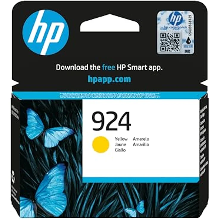HP 924 (4K0U5NE) gelb Druckerpatrone, originale Druckerpatrone mit einer Druckleistung von ca. 400 Seiten, kompatibel mit Instant-Ink-fähigen Druckern – Bild 1