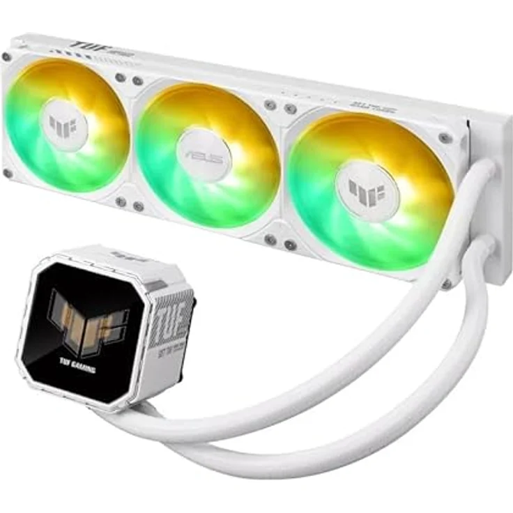 ASUS TUF Gaming LC III 360 ARGB LCD WHT, All-in-One-Flüssigkeitskühler mit 2,8 Zoll LCD-IPS-Display, drei ARGB-Lüftern und 400-mm-Rohren, Weiß – Bild 2