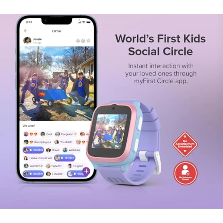 myFirst Fone S3+ Kinder-Smartwatch in Cotton Candy Mix mit GPS, Musikplayer, Kamera, Anruffunktion und Schulmodus – Bild 4