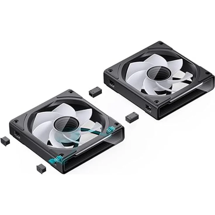 Jonsbo ZK-120BR 3in1 Reverse-Lüfter, RGB - schwarz, Gehäuselüfter mit drei 120-mm-PWM-Lüftern und adressierbarer RGB-Beleuchtung. – Bild 3