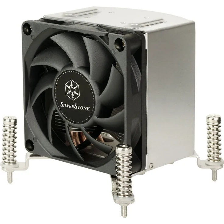 Silverstone SST-AR10-1700 CPU-Kühler, Server Kühler für Intel LGA 1700, 3 Heatpipes, 70-mm-Dual-Kugellager-PWM-Lüfter