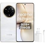 Realme 14 Pro+ 5G 8GB/256GB Weiß (Pearl White) Dual-SIM, 50MP Sony OIS-Kamera, Snapdragon 7s Gen 3 Chip, 120 FPS Gaming