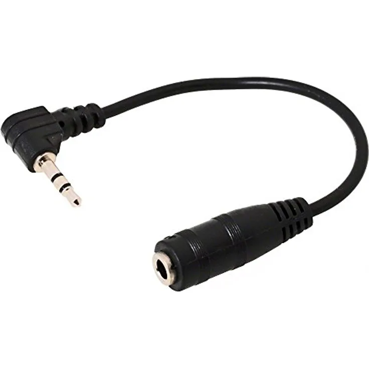 Delock Kabel Audio Klinke 2, 5 mm Stecker gewinkelt > 3, 5 mm Buchse 3 Pin 14 cm