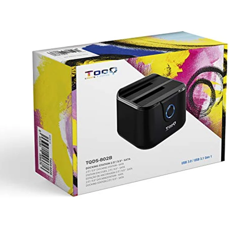 TooQ TQDS-802B - Dockingstation Anschlussbasis mit doppeltem SATA Schacht für 2,5 und 3,5 Zoll Laufwerke, USB 3.0 und USB 2.0-HOST, Offline CLONE Funktion, Farbe Schwarz – Bild 8