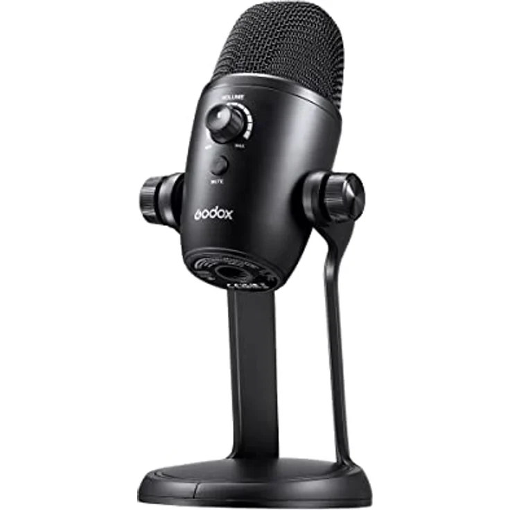 Godox Multi Pattern USB Kondensatormikrofon, vielseitiges Mikrofon mit mehreren Richtcharakteristika, schwarz – Bild 7