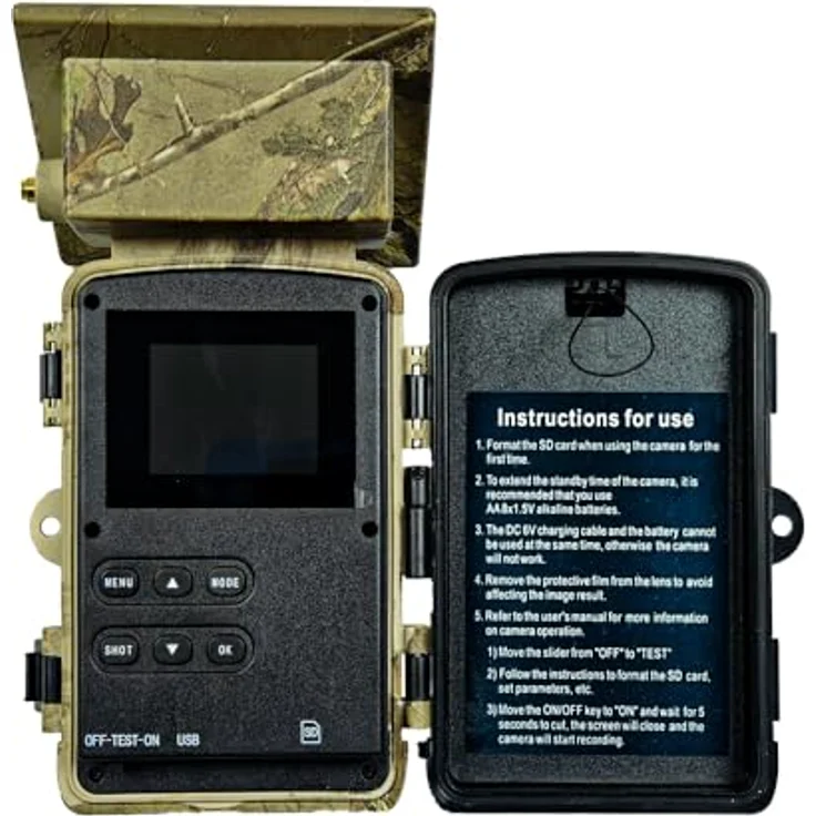 Levenhuk Trap WF30, Wildkamera mit 60 MP, 5K Video, Wi-Fi und Solarpanel, IP66 wasserdicht, 120° Sichtfeld – Bild 5