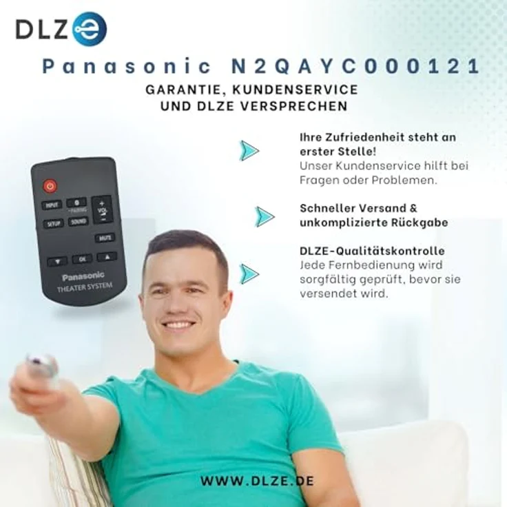 Panasonic Original N2QAYC000121 Fernbedienung für Soundbars und Heimkino-Systeme, kompatibel mit DV8631, DVX8731, DVX9500 und mehr – Bild 5