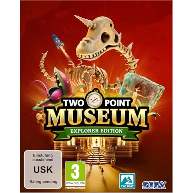 SEGA Two Point Museum - Explorer Edition Digipack (Code in a Box) (PC) - Dekorative Objekte, Koordinaten für neue Expeditionen, exklusive Expertenobjekte – Bild 1