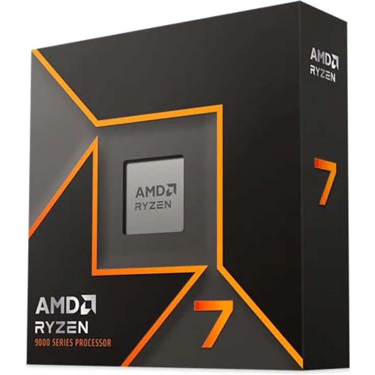 AMD Ryzen 7 9700X Prozessor, 8 Kerne/16 Threads, Zen 5-Architektur, 40MB L3 Cache, 65W TDP, Bis zu 5,5 GHz Boost-Frequenz, Socket AM5, DDR5 & PCIe 5.0