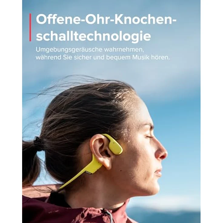 Suunto Sonic, Kabellose Open Ear Kopfhörer mit 10 Stunden Akkulaufzeit, Rot – Bild 2