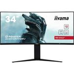 iiyama G-Master Red Eagle GCB3480WQSU-B1 Curved 34" Gaming Monitor 180Hz UWQHD HDR400 FreeSync VA LED HDMI DP USB3.2, schwarz