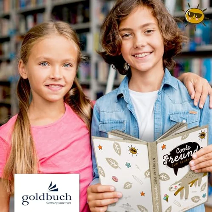 Goldbuch Freundebuch Happylife Faultier - 88 illustrierte Seiten, 15 x 21 cm – Bild 8
