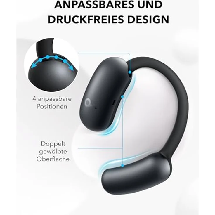 soundcore AeroFit 2 von Anker, Open-Ear Kopfhörer mit tiefer Bass und Hi-Res Wireless Audio, IP55, Bluetooth 5.4, 42h Spielzeit, kabelloses Laden, klare Anrufe durch KI – Bild 3