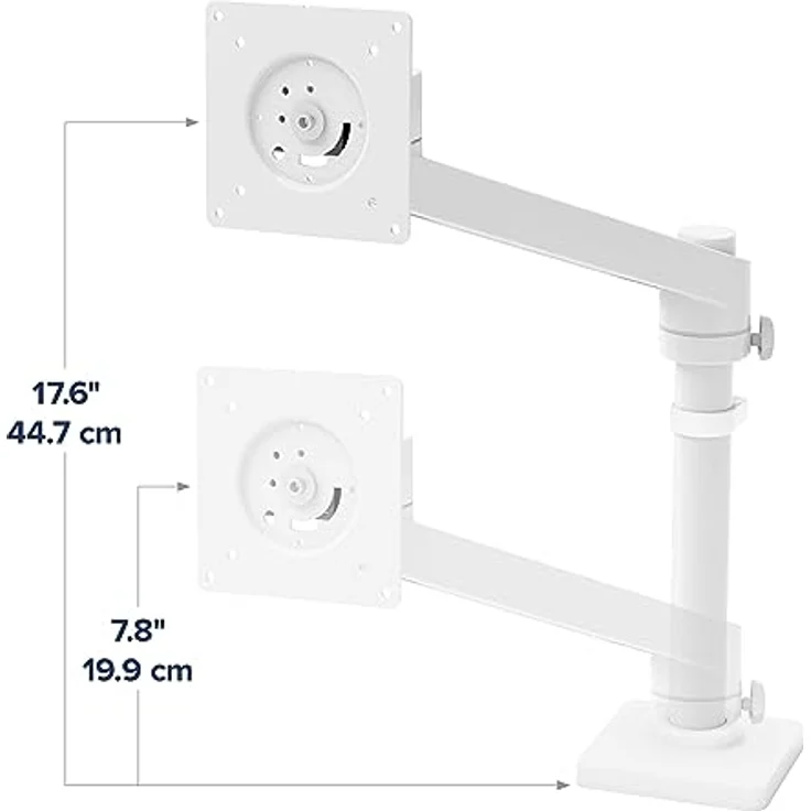 ERGOTRON NX Monitor Arm in Weiß - Tischhalterung für Monitore bis ca. 34 Zoll BZW, bis 8kg, manuell höhenverstellbar von 19,9-44,7 cm, VESA Standard, 5 Jahre Garantie – Bild 4