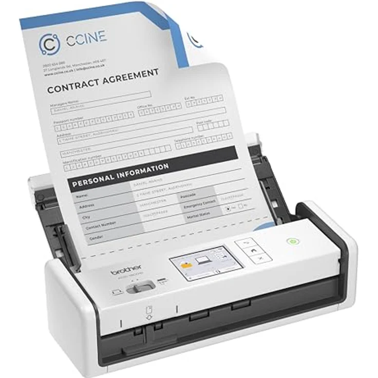 Brother ADS-1800W - Kompakter Dokumentenscanner mit WLAN, 7,1-cm-Touchscreen-Farbdisplay – Bild 4