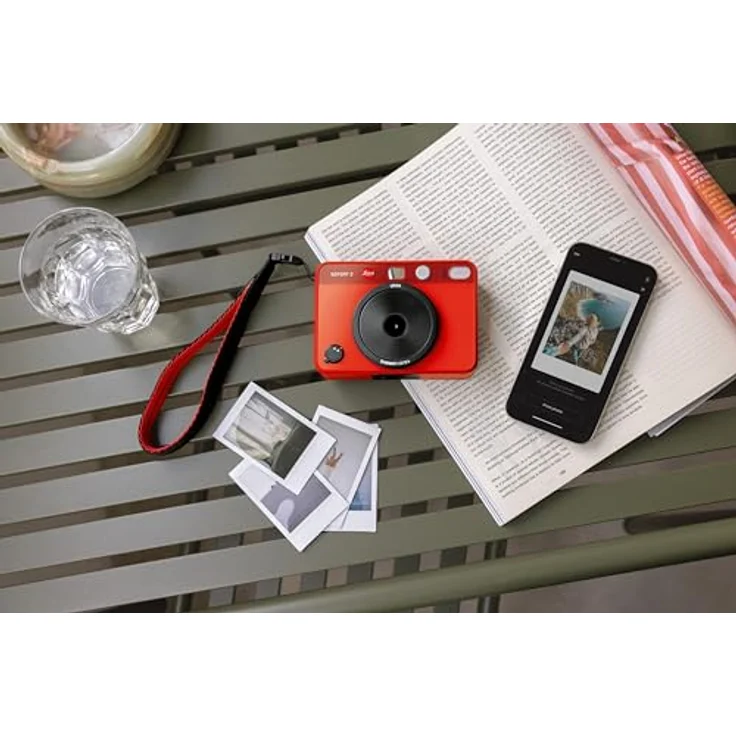 Leica Sofort 2 Sofortbildkamera mit LCD-Display, 2 Auslösern, 10 Objektiveffekten und Unterstützung der Leica FOTOS App (Rot) – Bild 5