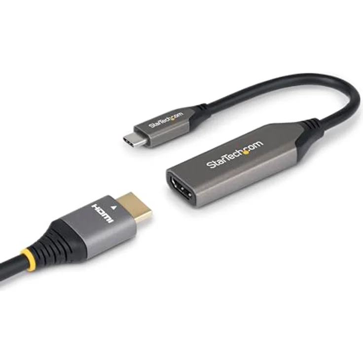 StarTech.com USB-C zu HDMI Adapter, 8K 60Hz und 4K 120Hz, HDMI 2.1 Konverter, Thunderbolt und USB4 kompatibel, 20 cm Kabel für ultrahochauflösendes Display – Bild 1