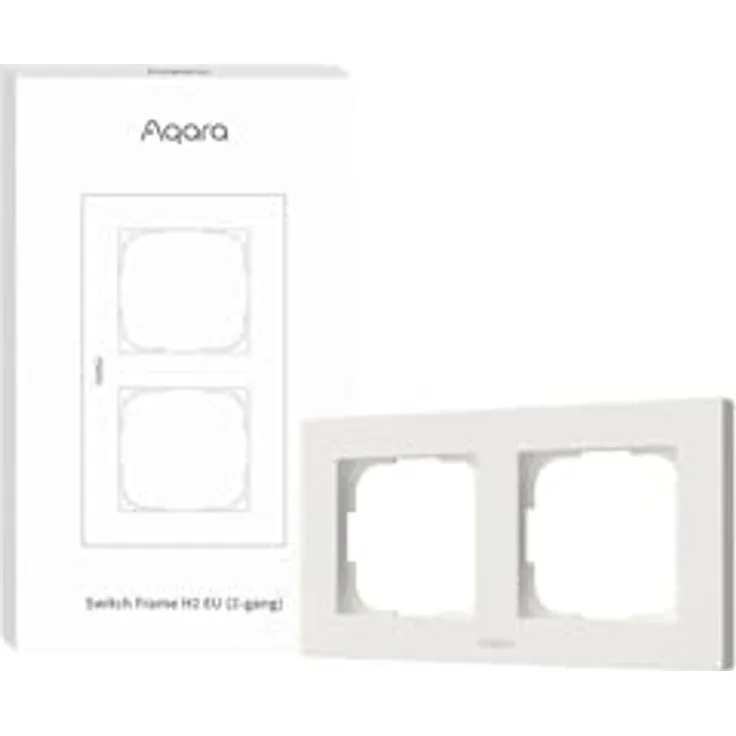 AQARA FE-X01D H2 EU (2-GANG), Rahmen für Schalter, kompatibel mit Aqara H2-Serie