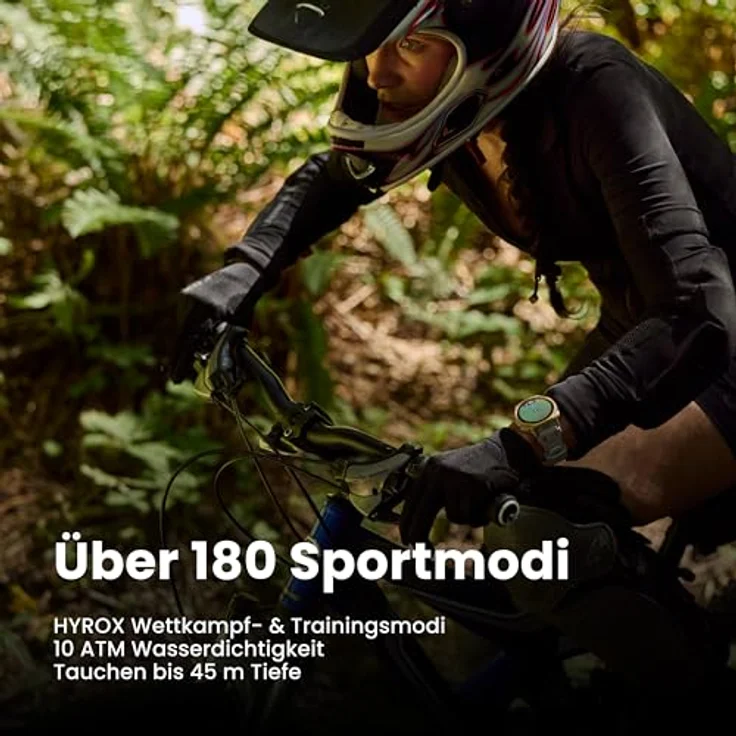 Amazfit T-Rex 3 Pro Outdoor Smartwatch 44 mm mit Saphir-AMOLED, Taschenlampe, Titanlünette, Dual-Band GPS, Offline-Karten, bis zu 17 Tage Akku, 10 ATM, 180+ Sportmodi, Android & iPhone, Arktisches Gold – Bild 4