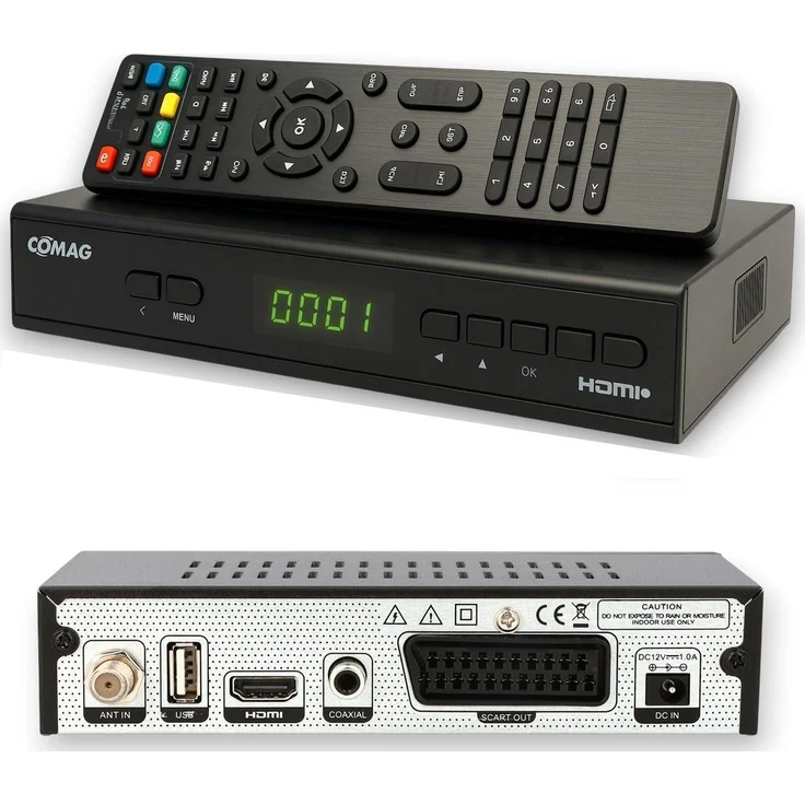 COMAG HD75, Digitaler HD Sat Receiver mit FULL HD, DVB-S2, HDMI, SCART und USB 2.0, schwarz