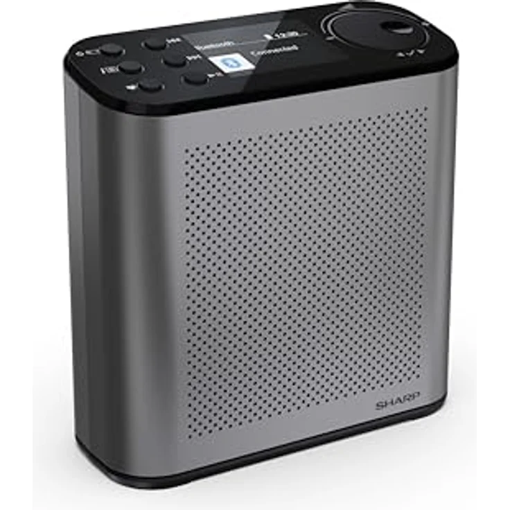Sharp DR-P530 DAB+ Radio, tragbar mit Bluetooth 5.3, 120 Sender-Speicherplätzen und 2,4 Zoll Farbdisplay, Grau – Bild 2